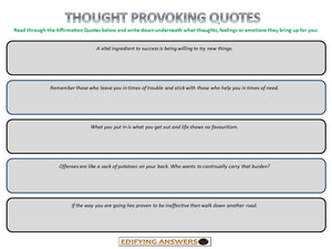 Thought Provoking Quotes - Edifying Answers