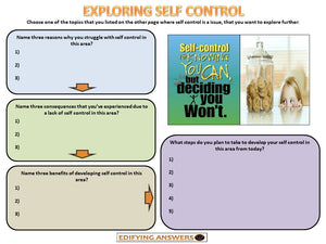 Exploring self control - Edifying Answers