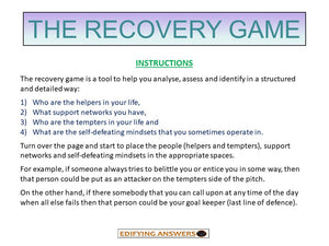 The Recovery Game - Edifying Answers