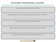 Load image into Gallery viewer, Thought Provoking Quotes - Edifying Answers