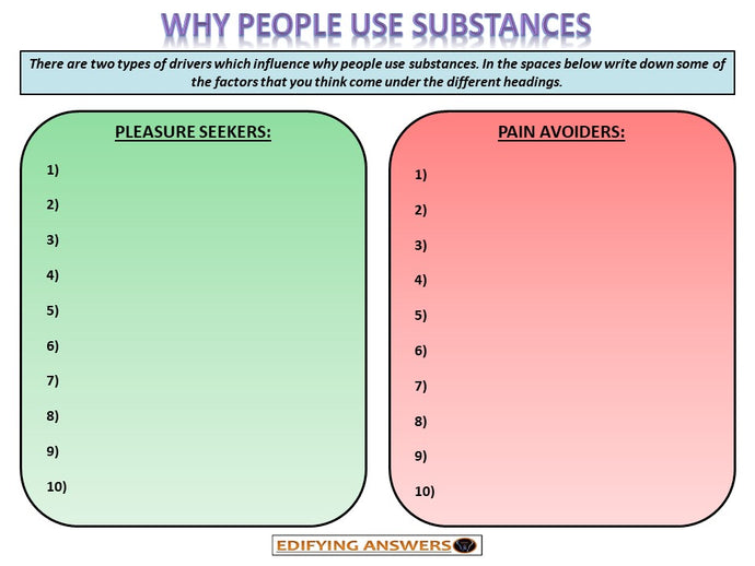Why people use substances - Edifying Answers